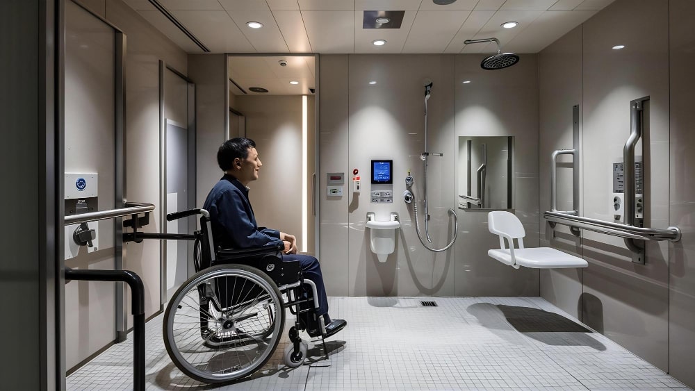 Mains d'une personne âgée posées sur une canne